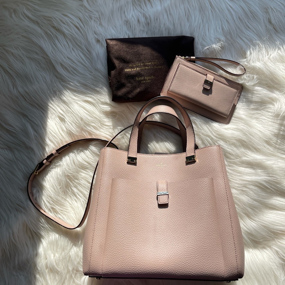Kate Spade New York Leonard Street Cassady Satchel with Karolina Wristlet
